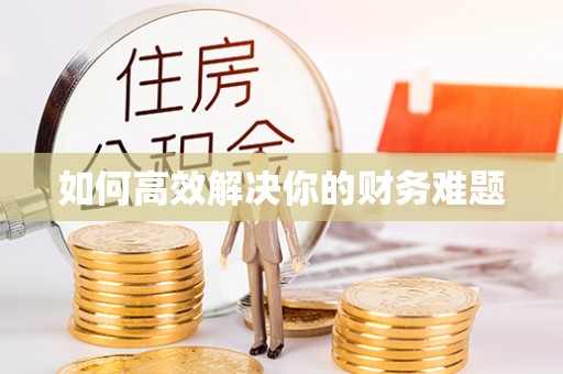 香山如何高效解决你的财务难题